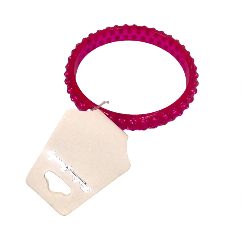 Various Colors Plastic Gem Stone Bangle Bracelets